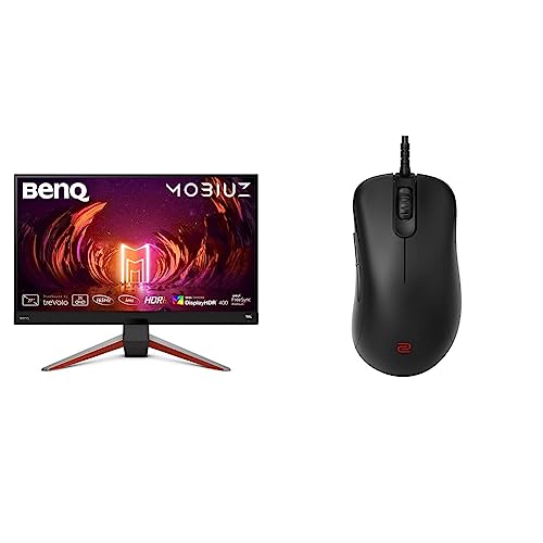 Image of BenQ MOBIUZ EX2710Q QHD 27 inch(68cm) IPS Bezel-Less VESA DisplayHDR400 Gaming Monitor & BenQ Zowie EC1-C Ergonomic Gaming USB Mouse for Esports