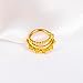 DOEARKO 16G Septum Rings 8mm High Polish Stainless Steel Nose Rings Hypoallergenic Clicker Hoops for Women & Men Fashion Nose Piercing Jewelry (601Gold-10MM)