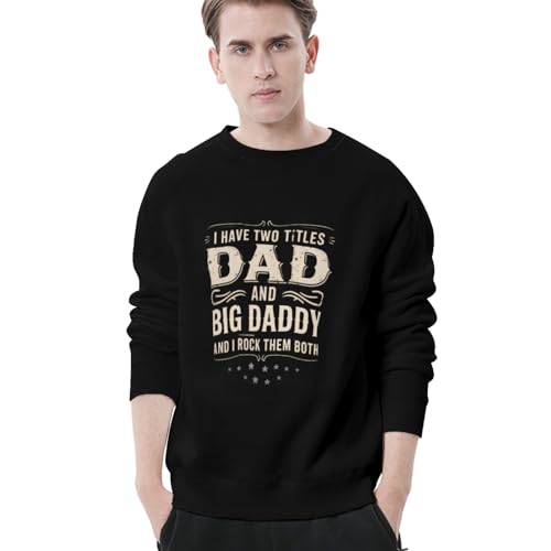 Vderxcok Cool Two Titles Dad And Big Daddy Men Women Lightweight Crewneck Sweatshirt