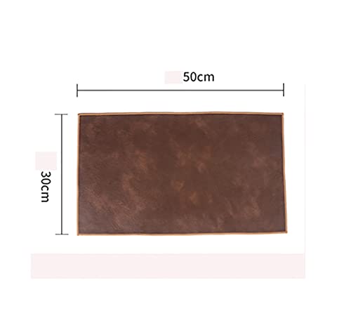 Nappe en cuir imperméable marron anti-tache pour table basse de salon