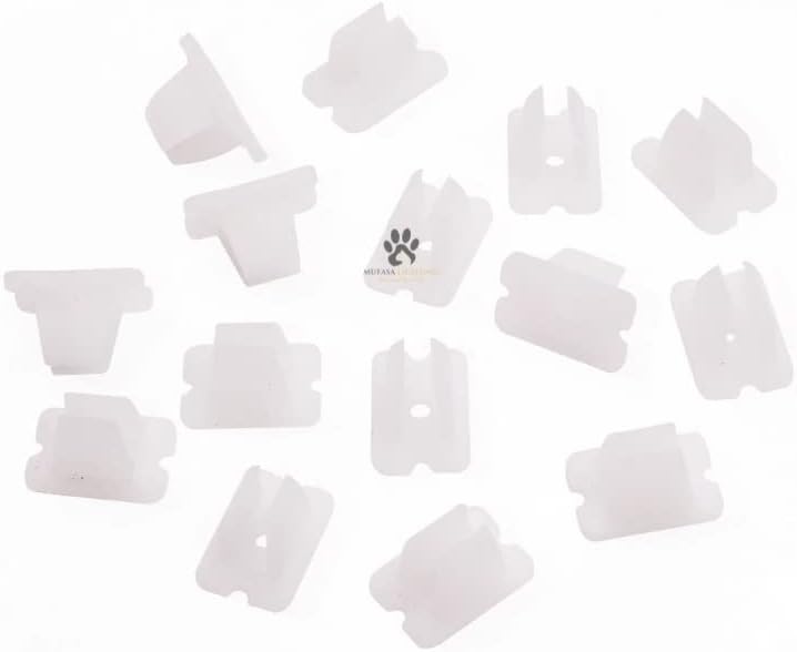 Mufasa Clips For 12V Dc Led Neon Light Strip,Plastic Buckle For Neon Light Flexible Accessories, (6Mm X 12Mm), White