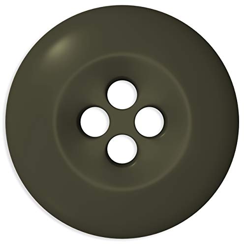 Army Military Buttons 4-Holes Polished Matte Finish Buttons 30L Olive Drab Colour Measuring 0.75In Pack Of 12 #TOP24