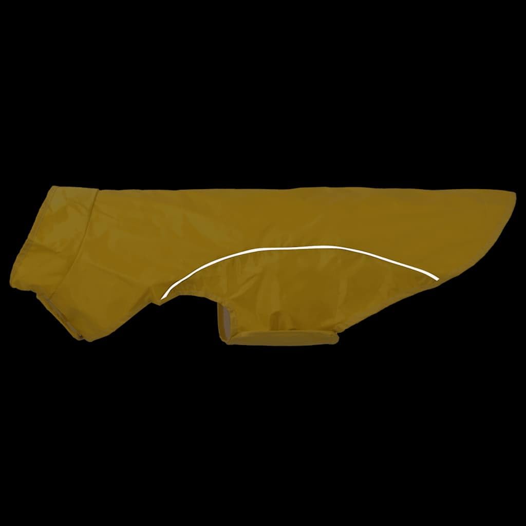 Impermeabile per cani in poliestere con strisce riflettenti, giallo, taglia L, impermeabile, antivento, traspirante, con chiusura in , per autunno, inverno, all'aperto, passeggiate, sicuro e