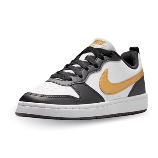Nike Jungen Court Borough Low Recraft (Gs) Sneaker, Black/Metallic Gold/Black/Whit, 36.5