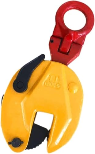 Abrazadera de elevación de placa resistente, abrazadera vertical con apertura de mandíbula ajustable de 0 a 25 mm, diseño de acero antideslizante para levantar y transportar (soporta hasta 2200 libras