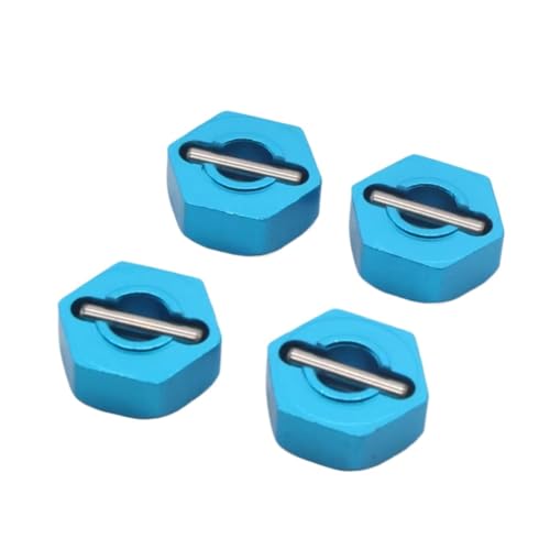 RC�����p�A�N�Z�T���[ For HSP 102042 02100 For Himoto 4WD 1/10 4�A�b�v�O���[�h�n�u�A�_�v�^�[ RC�z�C�[���Z�p�i�b�g 12MM �A���~�s�� �h���C�u�n�u �ԗp(Blue)