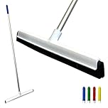 Colour Coded 46cm Floor Squeegee Mop with 120cm Aluminium Handle | Quick Drying Wet Room Floor Squeegee Heavy Duty | Double Foam Squeegee Blade Floor Wiper for Bathroom, Kitchen, and Shower (Blue)