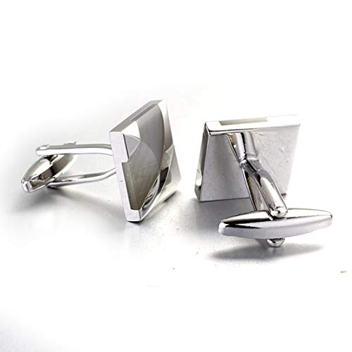 Set de Mancuernas Daesar Cuadradas Vintage Plata miniatura 3
