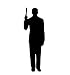 Advanced Graphics Secret Agent Spy with Gun Silhouette Life Size Cardboard Cutout Standup