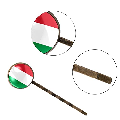 Pinces à cheveux élégantes motif drapeau italien faites main - 3