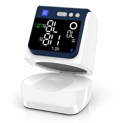 Automatic Electronic Blood Pressure Monitor, 22-40 CM Blood Pressure Cuff, 3 Users*199 Memories, Arm Blood Pressure Monitors for Home Use, Backlit Large LED Screen, BP Monitor (White Dark Blue)