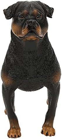 JOYJAY Rottweiler Dog Figurine, Miniature Solid Plastic Simulation Watchdog Model Toy Decorative Collection Gift for Dog Lovers (Standing Rottweiler)