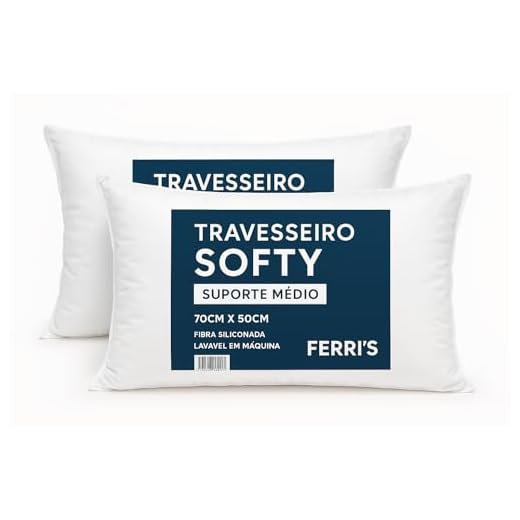 Kit 2 Travesseiros Softy 70x50cm – Antialérgicos, Antiácaro, Laváveis e Ultra Macios | Conforto, Suporte e Maciez para Sono Reparador, Bem-Estar e Decoração Elegante – Branco