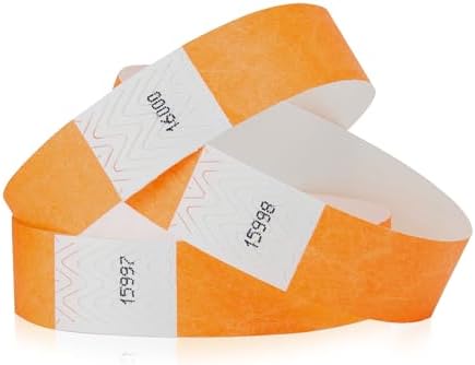 500 WristCo Goldenrod Tyvek Wristbands for Events - Tamper-Proof Design