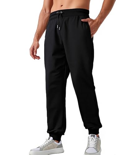 Neteson Pantalon Chandal Hombre Jogger Pantalones Deportivos con Bolsillo Cremallera Trekking Deporte Running Pantalones Largo Casuales Ligeros