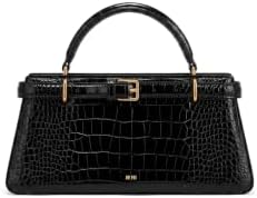 JW PEI Women's Elena Classic Top Handle Bag - Black Croc