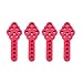 BliliDIY 4Pcs Piastra Di Montaggio Ammortizzatore Antiurto In Metallo Per Parti Di Auto Cingolate Axial Scx10 1/10 Rc - Rosso