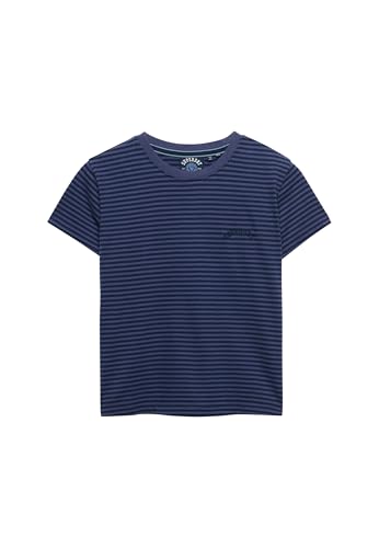 Image of Superdry Women Essential Logo Str Fitted Tee T-Shirt, Mariner Navy Stripe, 16