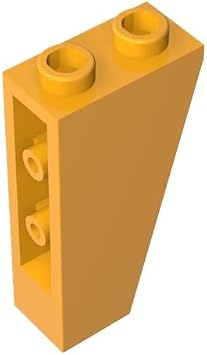 Gobricks GDS-864 2449 Slope Inverted 75 2x1x3, Bright Light Orange, 10 pcs | Compatible with LEGO bricks. Ref 4501534, MOC brick replacement parts, consistent color matching, precision manufacturing.
