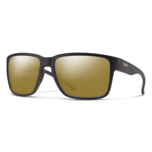 Smith Emere Herren-Sonnenbrille, Mattschwarz/Chromapop, polarisierte Bronze, 60/16/140