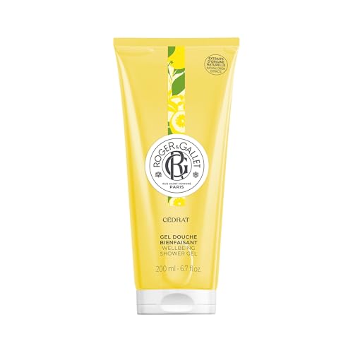 Roger&Gallet - Gel douche Parfumé Cédrat - Notes de Cédrat, Cardamone, Bois de Gaiac, Basilic, Thym - Enrichi en aloe vera - Mousse onctueuse et hydratante - Végan