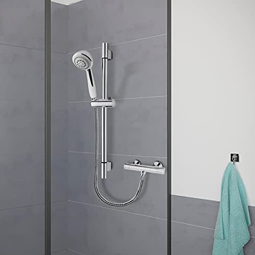 Ensemble de douche 4 types de jets Cornat Arielli New barre murale et flexible inclus - 7