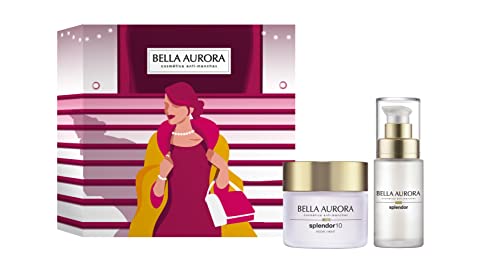 Bella Aurora Pack Crema de Noche Splendor 10 Antiedad 50ml + Sérum Antiedad Splendor 30ml | Cuidado Facial Antiage para Pieles Maduras | Efecto Lifting, Antimanchas y Antiarrugas