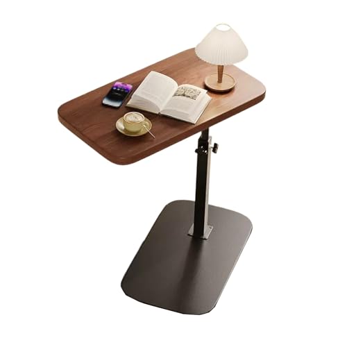 Plateau de lit réglable rotatif à 360° pour chambre à coucher et hôpital Plateau artificiel épais Couleur marron Idéal pour le confort et la commodité