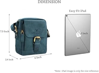 WildHorn Genuine Leather Mini Sling Bag for Men | Compact, Durable & Stylish | Buckle Closure | Front Zip Pocket | 1-Year Warranty