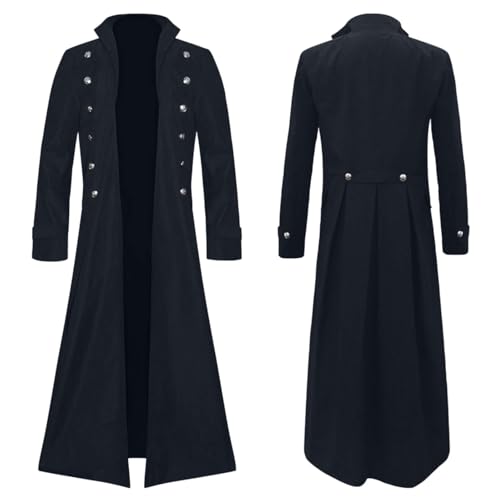Chaqueta victoriana cómoda para hombre gabardina gótica ligera en tallas grandes
