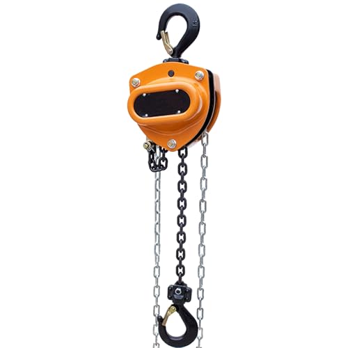 XUHONGYA Caída De Cadena Manual con Bloque De Freno De Doble Trinquete Polipasto De Cadena Ganchos Giratorios De 360 ​​Grados De Alta Resistencia Polipasto De Cadena Manual(2ton-10ft)