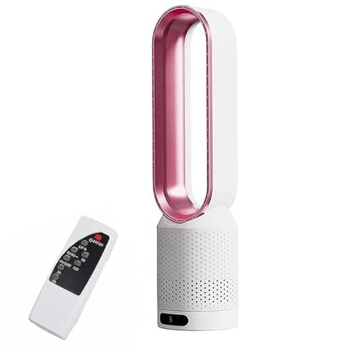 Ventilador de torre sin aspas purificador de aire,ventilador de torre sin hojas,ventilador de pie oscilante 90° con remoto,8 velocidades,temporizador 120 minutos,pantalla táctil LED,22 pulgadas