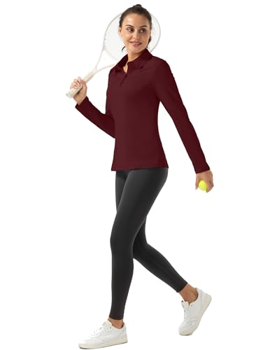 Women Long Sleeve Polo Shirt Golf Sport Top Athletic Sportswear Tennis Activewear2