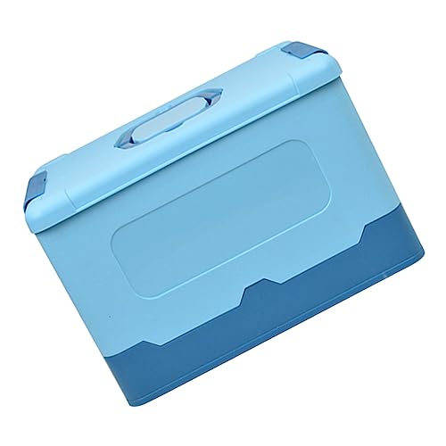 TOVINANNA Caja Caja de Almacenamiento portátil Juguetes Plegable Cubo maletín Organizador de Maquillaje jugueteros organizadores Estuche de Almacenamiento portátil Contendor de plastico Blue