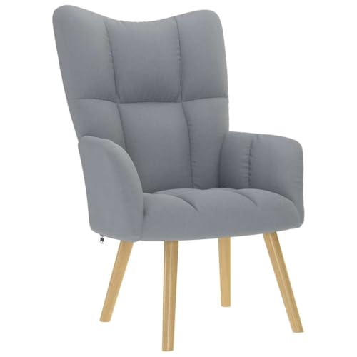 Genérico Sillón de Relax de Tela Gris Claro,Mobiliario,Sillas,Sillones,4016767