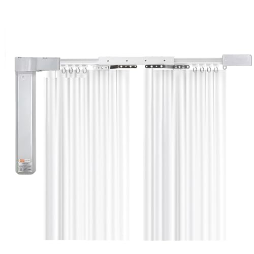 YoumiAi Tuya Zigbee Electric Curtain Smart Automated Motor Motorized Track,Remote Control Rods,Voice,Timer,Work with Homekit via Matter M1 Zigbee Hub (8M)