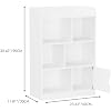 Six-Grid Wooden Bookshelf,Freestanding Storage Cabinet,Cube Storage Rack,Suitable for Bedroom,Living Room,Playroom(White-02)