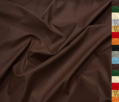 A-Express Tissu en Similicuir Doux Spandex S'étirer Lisse Mat Comme Similicuir Vinyle Matériel 140cm 55' Largeur 230gsm Étirement à Sens unique Vendu au mètre - 100cm x 140cm Marron