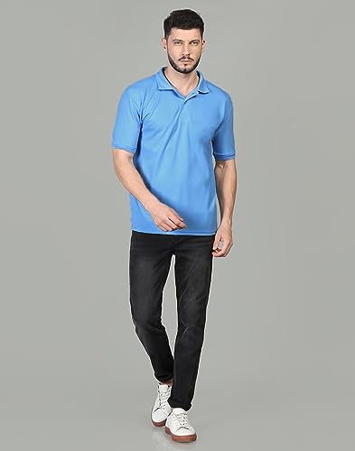 Image of INKKR Men's Casual Polo Neck Half Sleeve Solid T-Shirt (Pack-3)