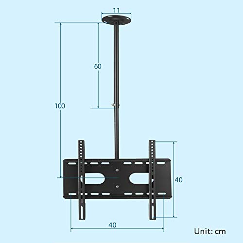 Support de plafond TV 42-70 pouces inclinable et pivotant 360