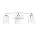 HomePlace 128531CH-449 Greyson Vanity, 3-Light 300 Total Watts, Chrome