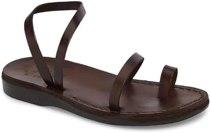 Ella - Leather Ankle Strap Flat Sandal - Womens Sandals