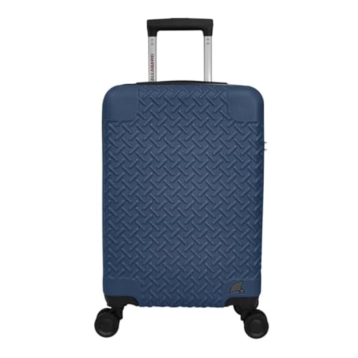 Mala de Bordo Allabard 10kg ABS Rígido Viagem Rodinhas 360° Padrão ANAC Design Futurista Cores Pastel (Cargo - Navy)