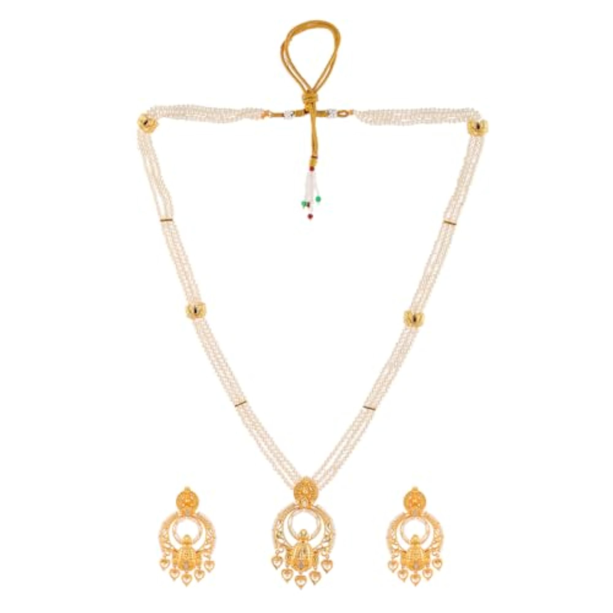Aradhana Prabhisha Long Necklace Set, Elegant Design