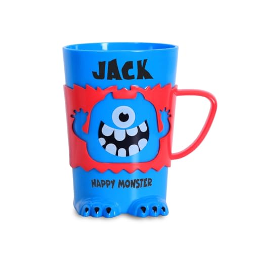 Image of History & Heraldry Personalised Monster Mug – Pre Personalised with Popular Names Funny Monster Shaped - Unique Gift for Birthdays, Halloween, or Christmas (Jack)