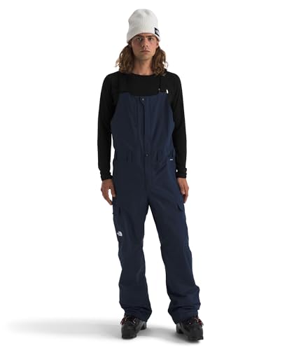 The North Face Men's Freedom Bib - Waterproof Ski & Snowboard Overalls, Non-Insulated, Adjustable Suspenders, Mesh Venting, Summit Navy, X-Large Short