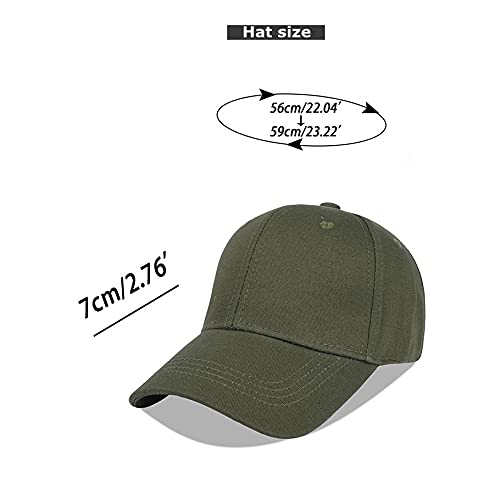 Langzhen Baseball Dad Cap 100% Cotton Fits Men Women Classic Adjustable Plain Hat(Structured-Army Green) #TOP4