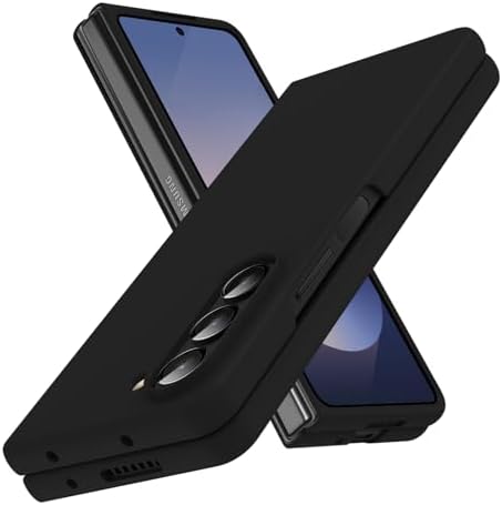 for Galaxy Z Fold 6 5G Case,Lightweight,Slim Fit Drop Protection Rugged Shockproof Cover for Samsung Galaxy Z Fold 6 5G,Slim Thin Hard PC Shockproof Protective Phone Black 4-Z Fold6-13