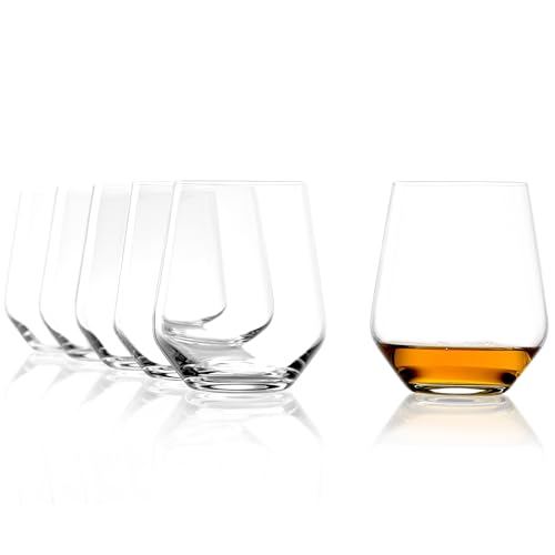 Vaso para whisky o agua Revolution de Stölzle Lausitz, de 370 ml, juego de 6, aptos para lavavajillas