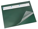 Läufer 44651 Durella DS Schreibtischunterlage mit transparenter Auflage und Kalender, rutschfeste Schreibunterlage, verschiedene Farben, 52 x 65cm, grün